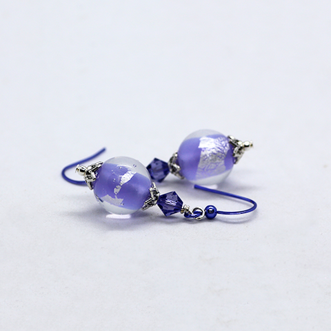 Purple earrings